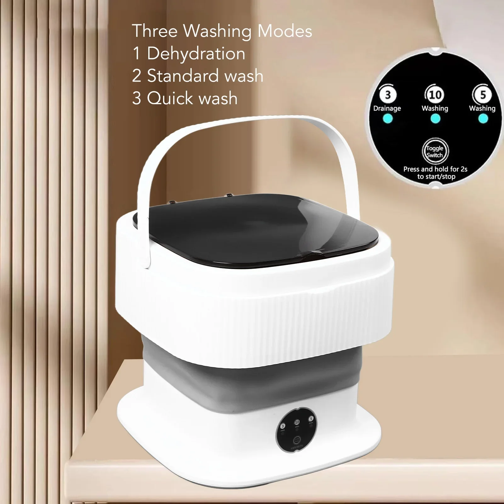 Portable Washing Machine | Foldable Washing Machine | 10L Capacity Mini ...