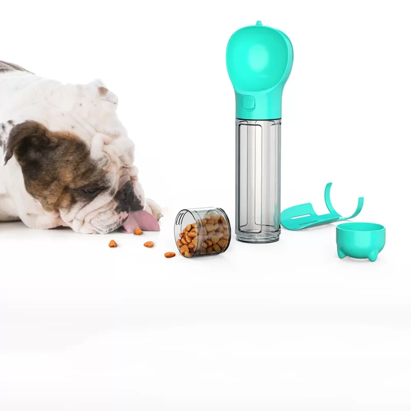 Dog Water Bottle | Outdoor Portable Pet Drinking Water Bottle, Food Feeder and Poop Dispenser for Dogs and Cats