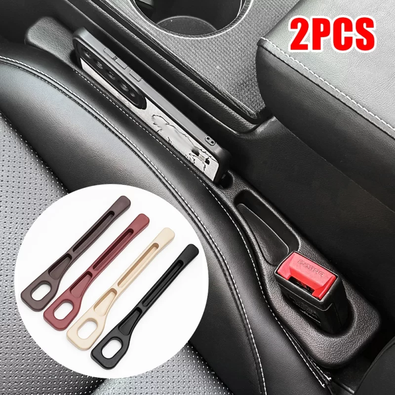 2pcs Universal Car Seat Gap Filler | 2 Pack Car Seat Gap Organizer with Phone Holder Gap Stopper | Fits Car, Truck and SUV