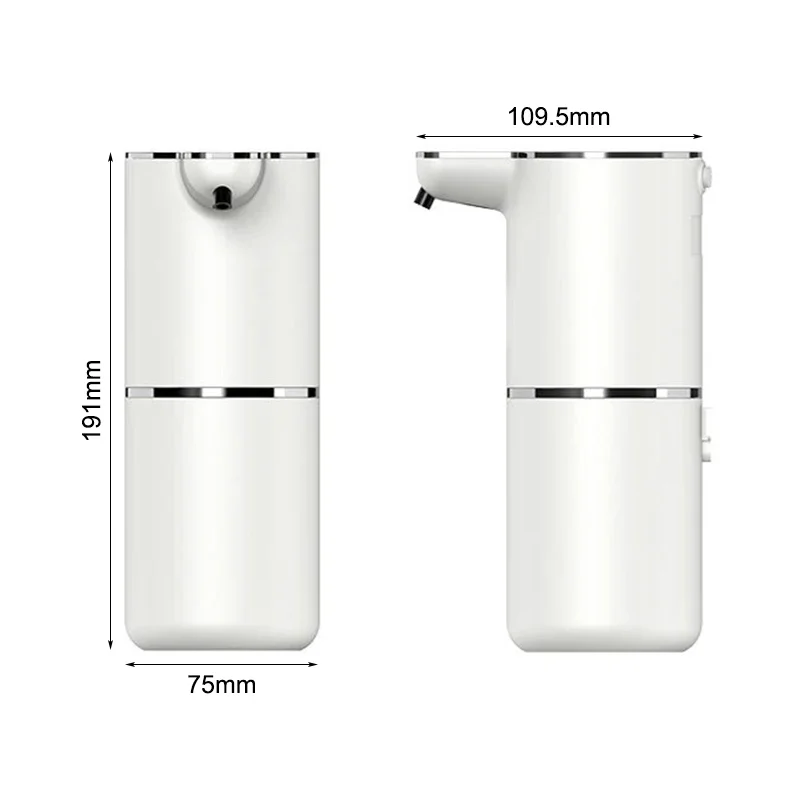 Touchless USB Rechargeable Smart Soap Foam Dispenser with 6 Adjustable Levels for Bathroom and Kitchen