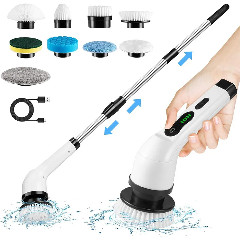Cordless Spin Electric Scrubber | Multipurpose Household Cleaning Brush for Kitchen Bathroom Toilet